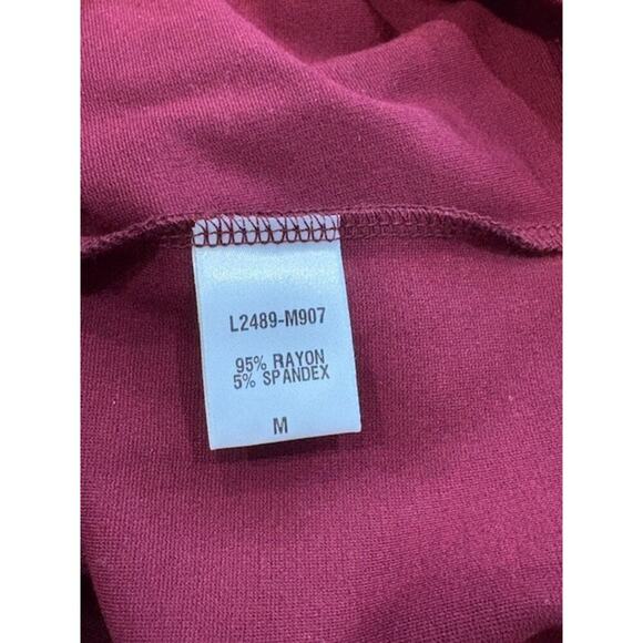 Loveappella Strappy Layering Tank with Criss-Cross Back in Burgundy – Medium - Picture 8 of 8